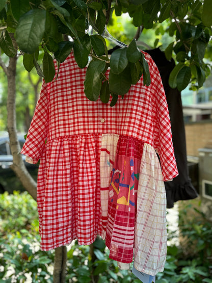 DADANAKO - Colorful Patchwork Oversized Top