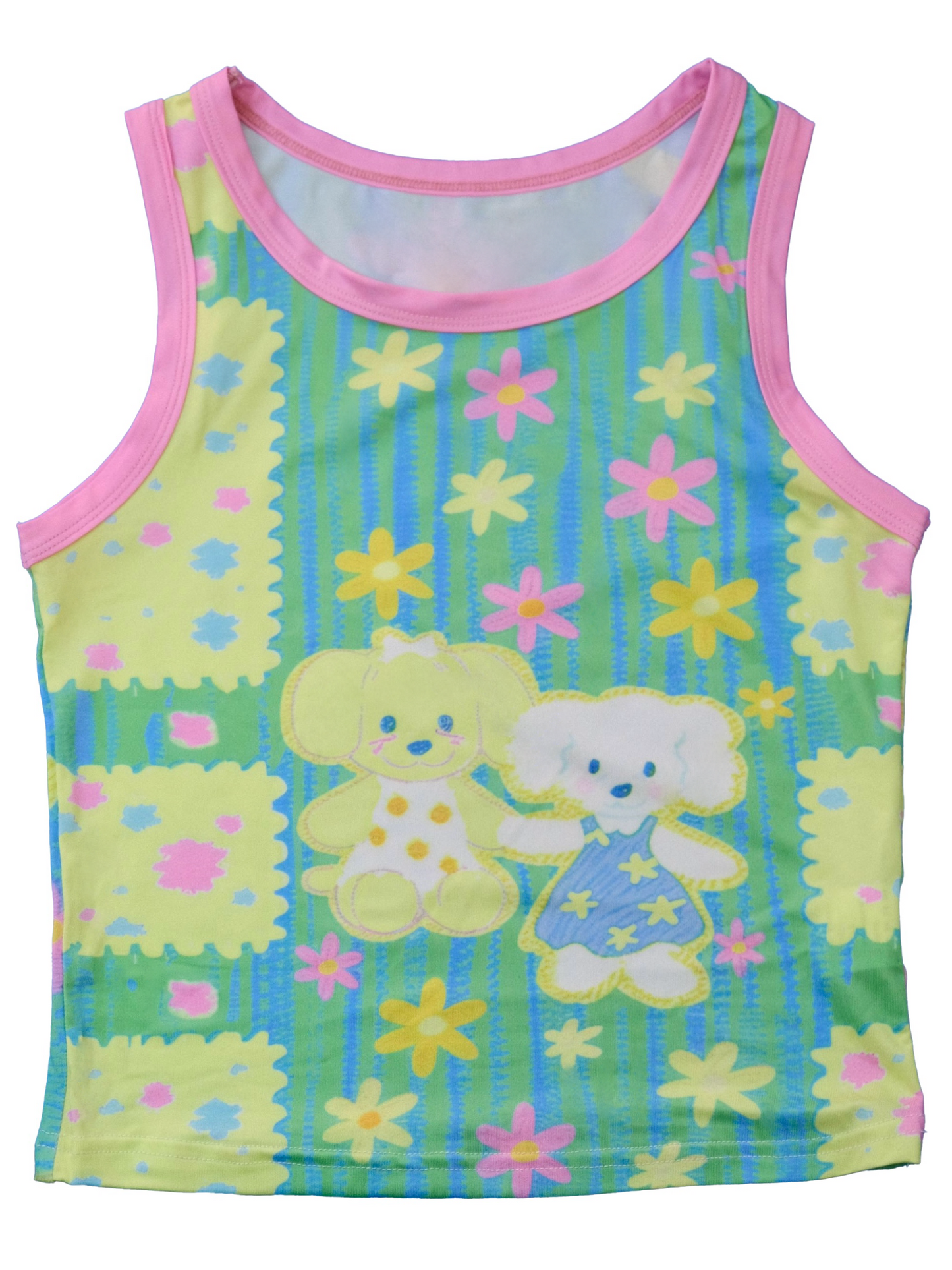 MeowMeow Bug – Decora Kei Cartoon Slim Fit Tank Top vest MeowMeow Bug Cookie Dog S