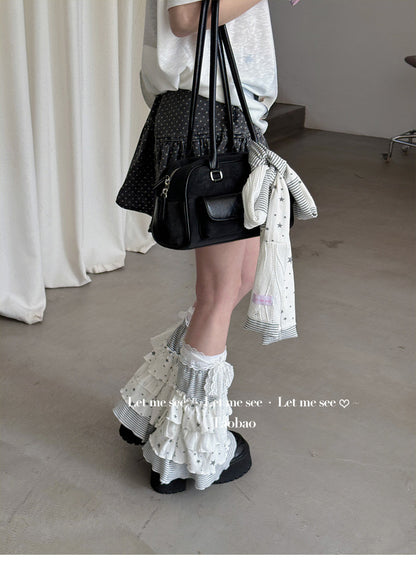 LET ME SEE - Star Stripe Pleated Leg Warmers leg warmmers let me see