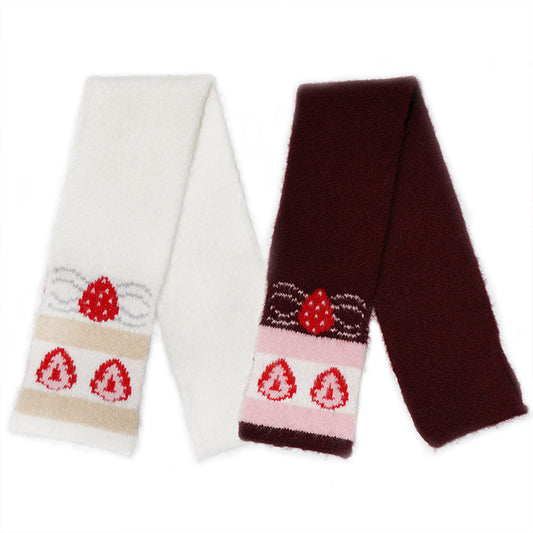 daytoday everyday institute - Strawberry Cake Knit Scarf scarf daytoday everyday institute