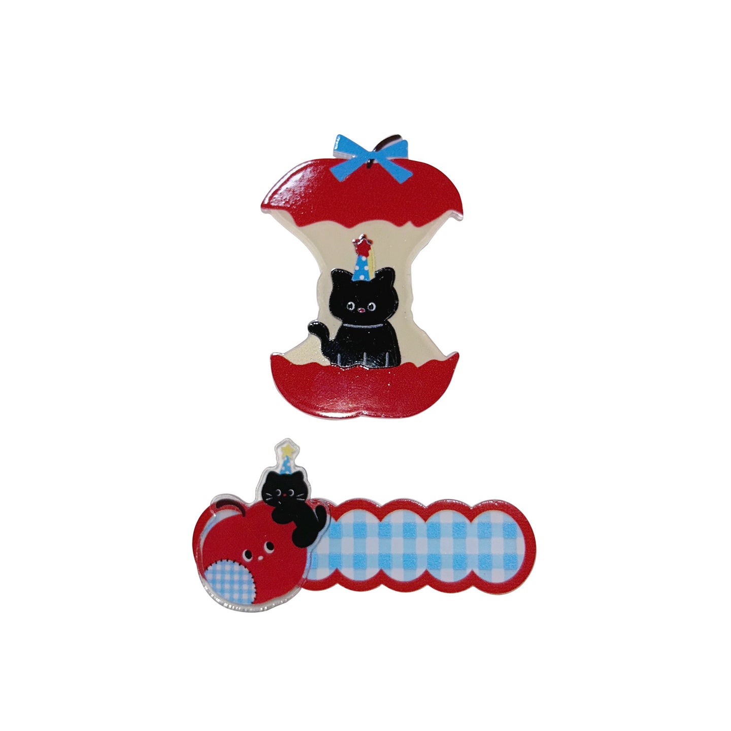 Strangelab - Y2K Hair Clip Cat Bug Apple Acrylic Clips hair clip strangelab