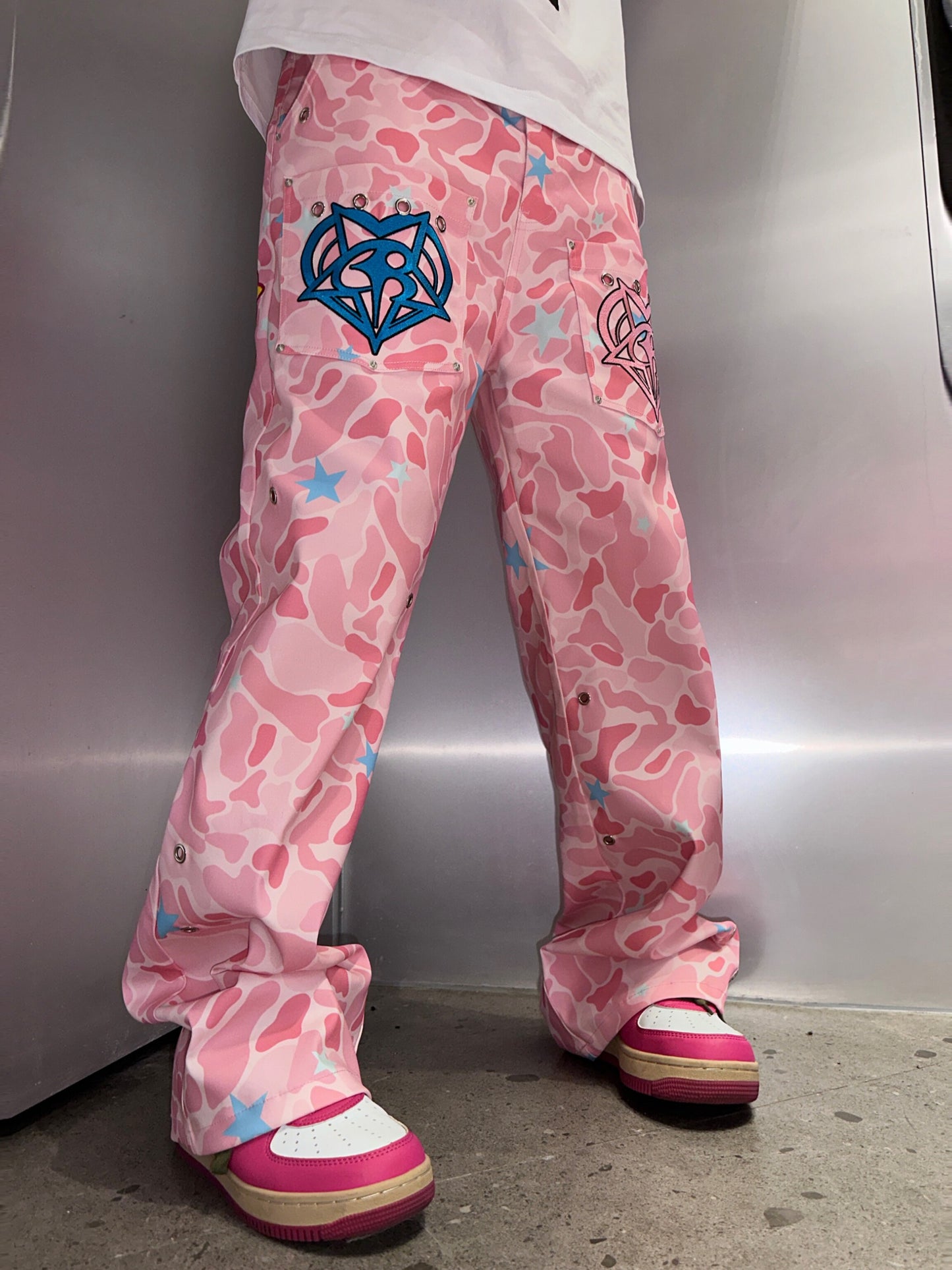 Cartoon Box - Pink Camo Bear Jeans pants cartoon box