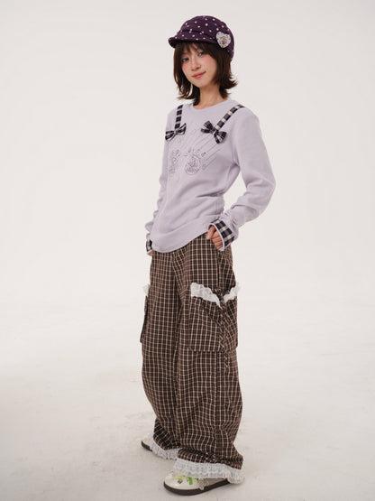 Rabbit Rain - Chocolate Plaid Adjustable Drawstring Pants PANTS RabbitRain