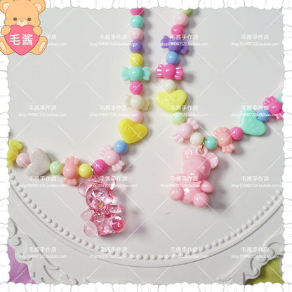 Maojiang - Decora Candy Bear Beaded Necklace necklace maojiang