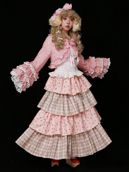 SOS MEME CLUB - Kawaii Sweet Pink Knit Top cardigan SOS MEME CLUB
