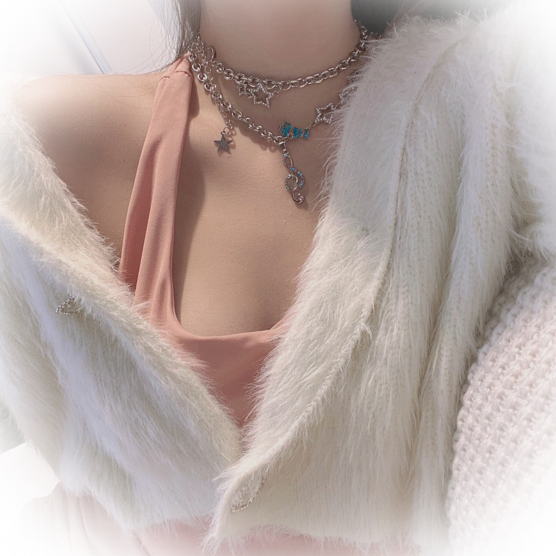 Kiwi Store - Y2K Rhinestone Star Note Necklace necklace kiwi store
