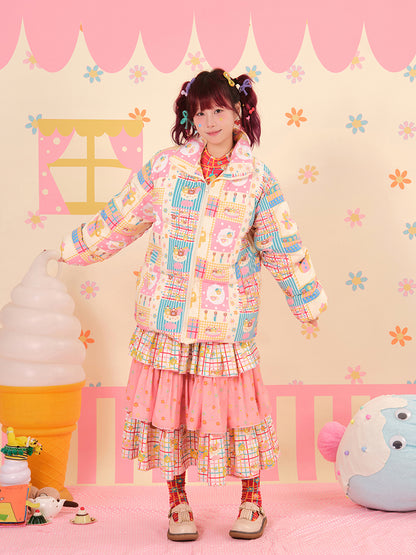 NIKKOU - Kawaii White Duck Down Puffer Coat jacket Nikkou home