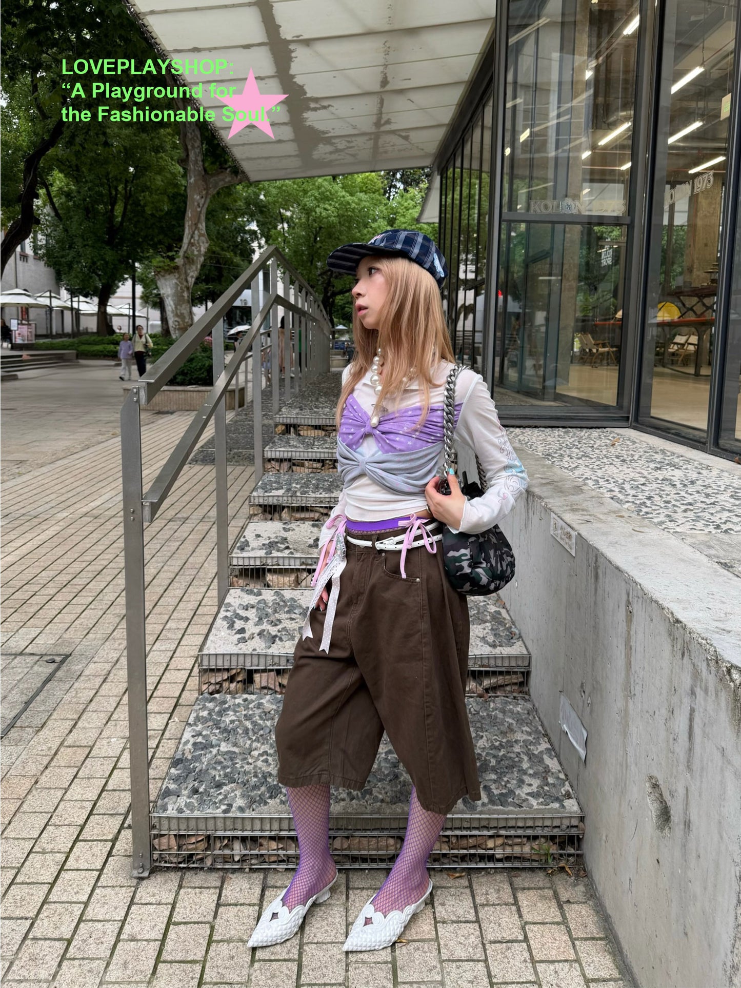 loveplayshop - Wide Leg Cotton Casual Shorts pants loveplay