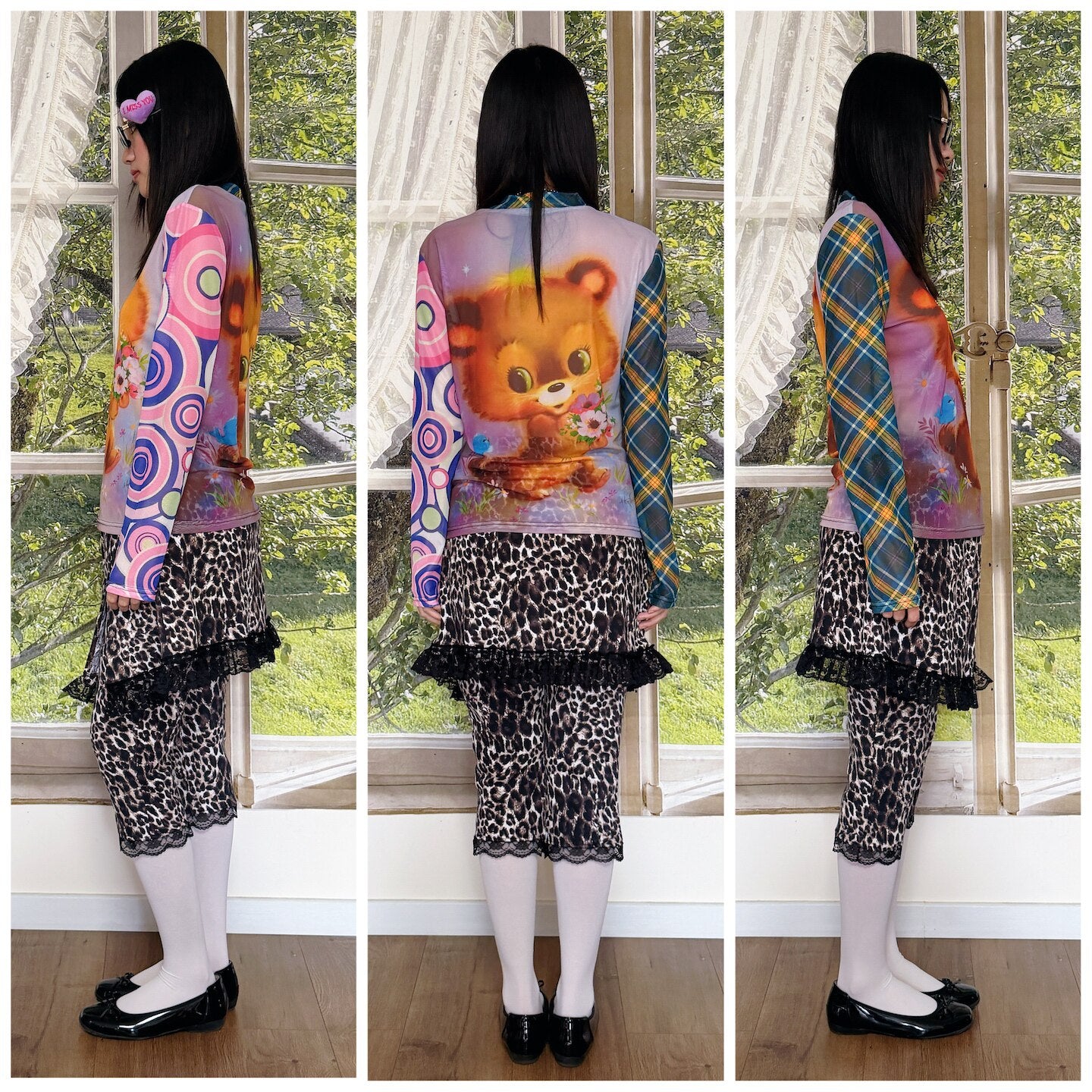 bunnybunnygun - Bear Mesh Sun Protection Top shirt bunnybunnygun