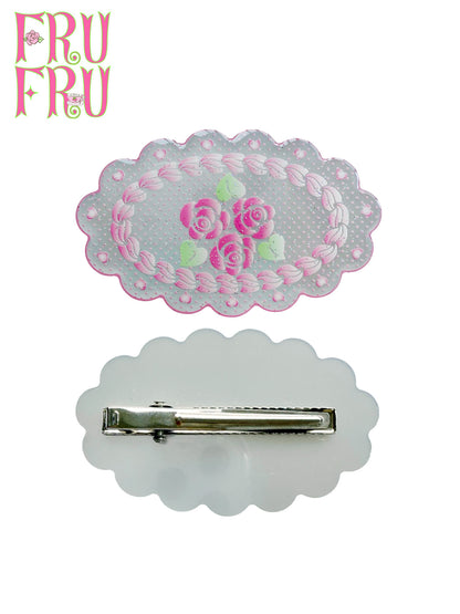 frufru - Vintage Rose Cake Acrylic Hair Clip hair clip frufru