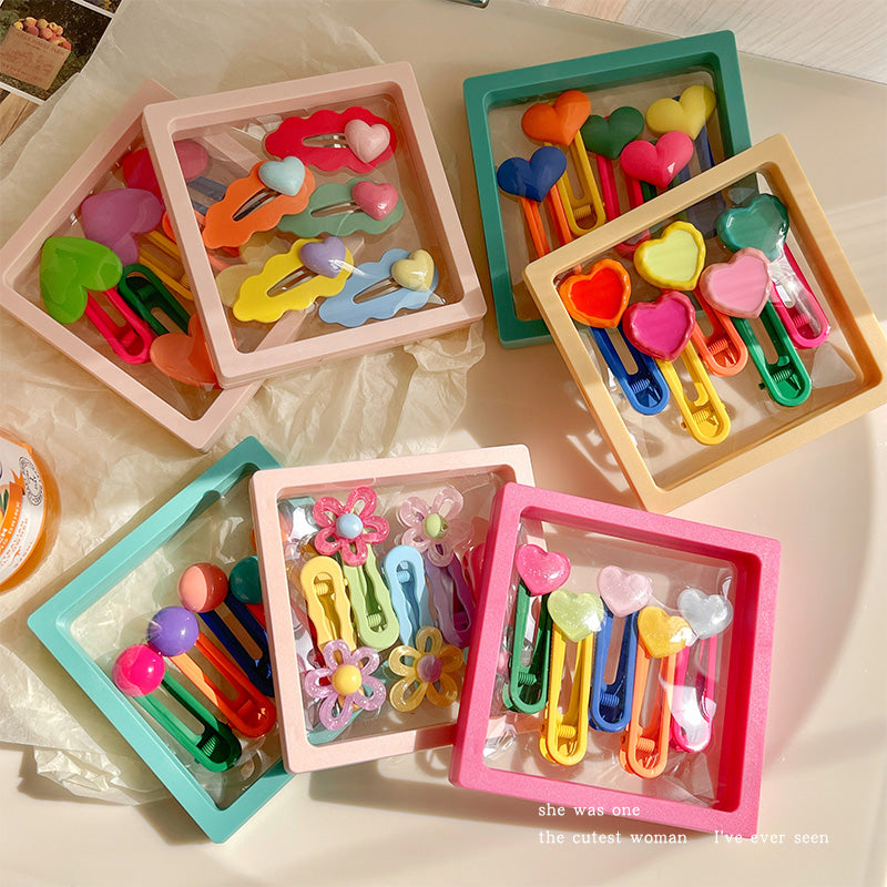 DuoFeiMao - Decora Kei Candy Color Resin Hair Clip Set hair clip duofeimao