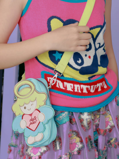 tntntutu Crossbody Phone Bag | Harajuku Kawaii Angel Heart Bag bag tntntutu