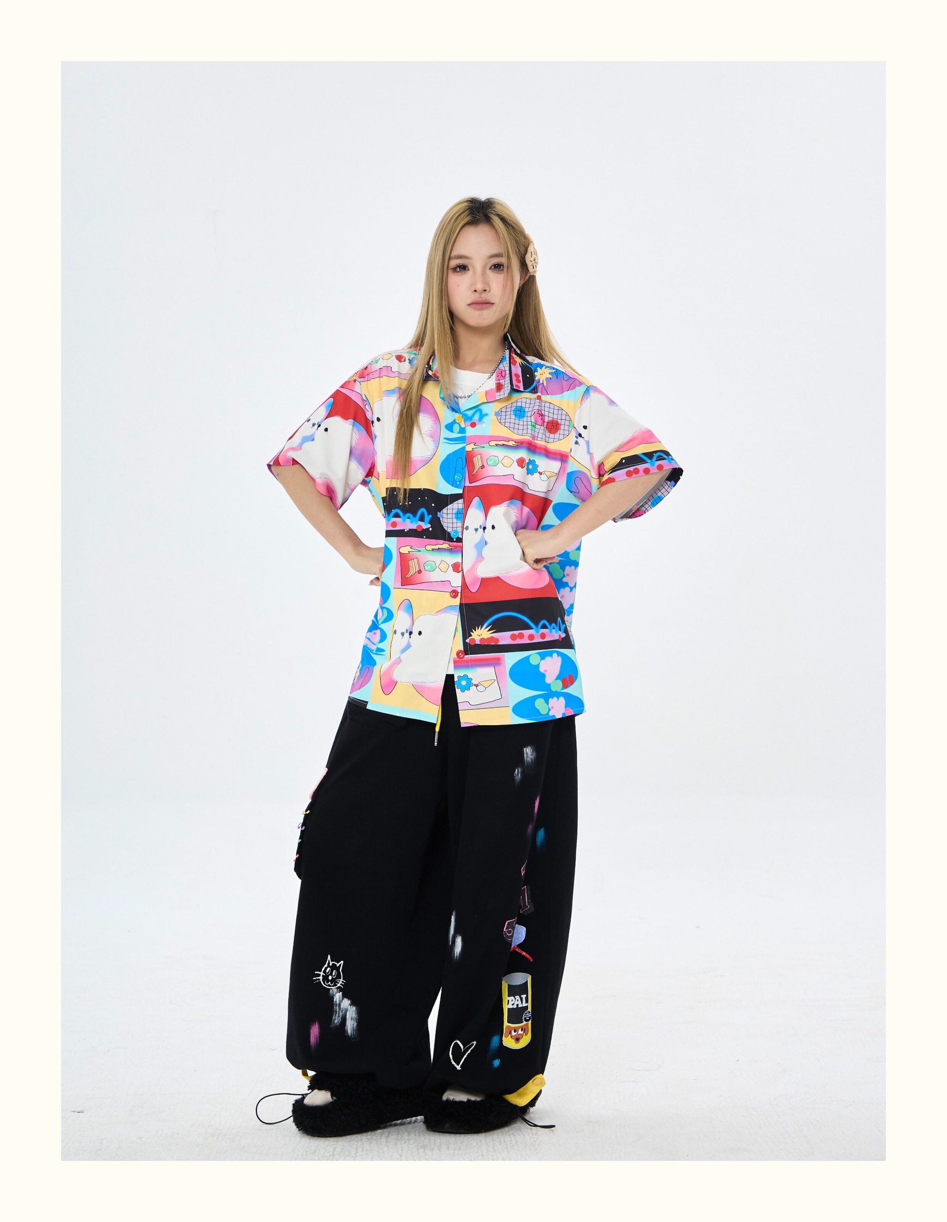 Robootoo - Fantasy Print Oversized Short Sleeve Shirt shirt Robootoo