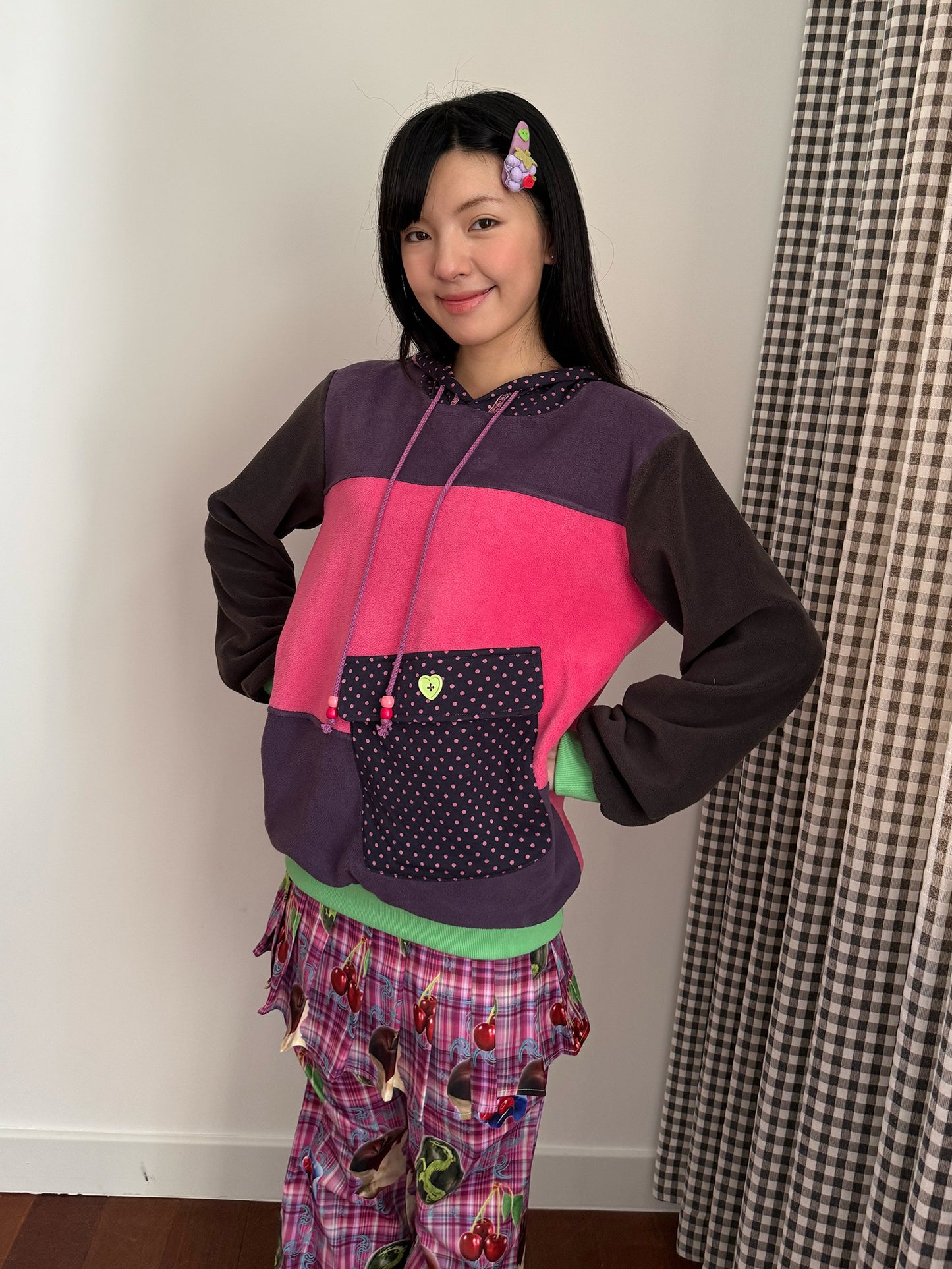 FRUITS - Kawaii Colorblock Fleece Hoodie hoodie Fruits