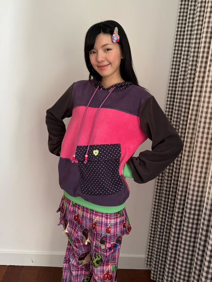 FRUITS - Kawaii Colorblock Fleece Hoodie hoodie Fruits