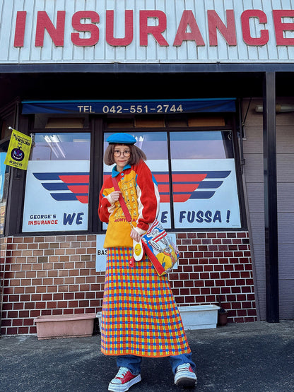 made in zzz - Plaid High Waist Knit Skirt skirt made in zzz