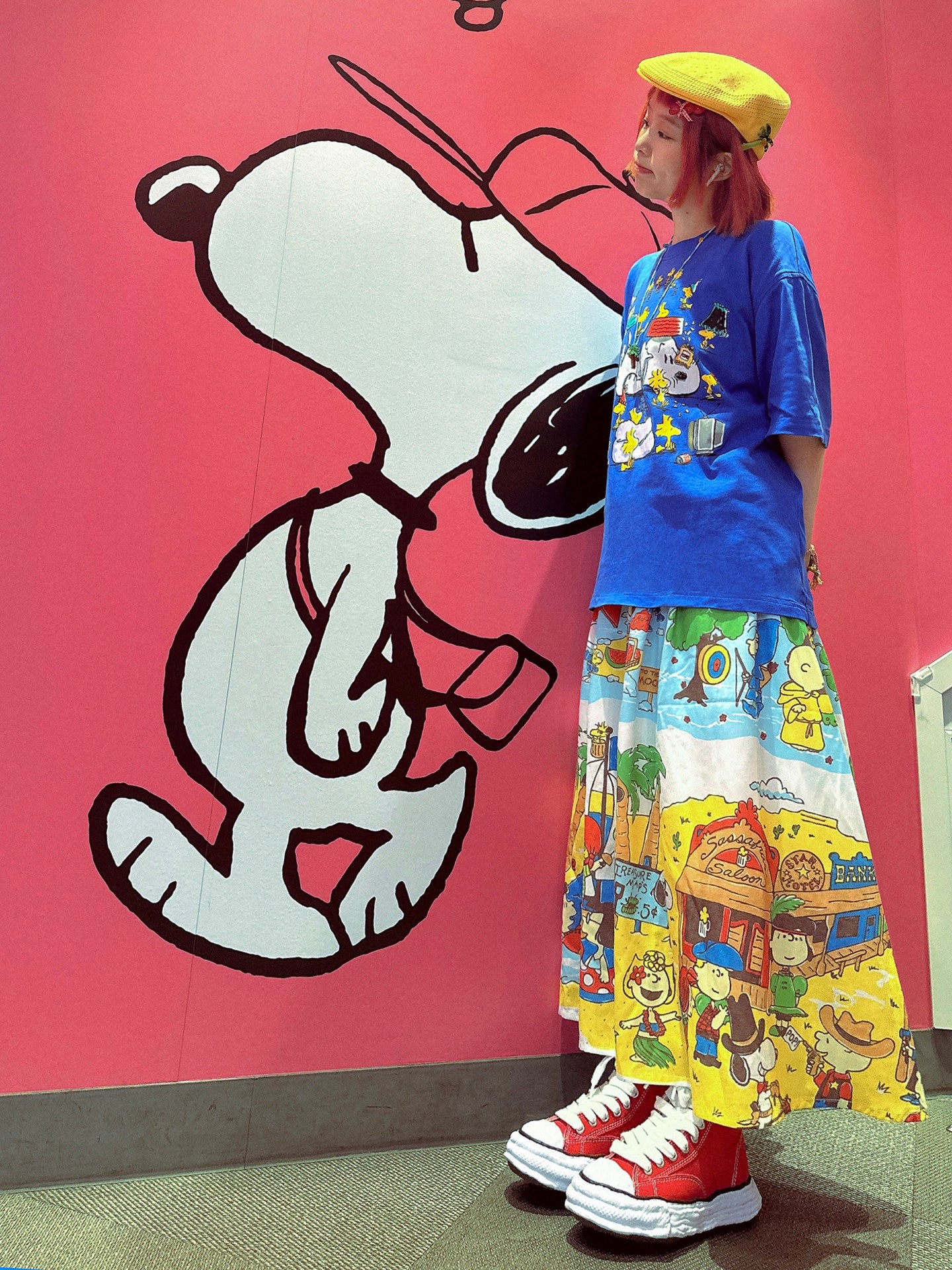 made in zzz - Snoopy High Waist Skirt skirt made in zzz