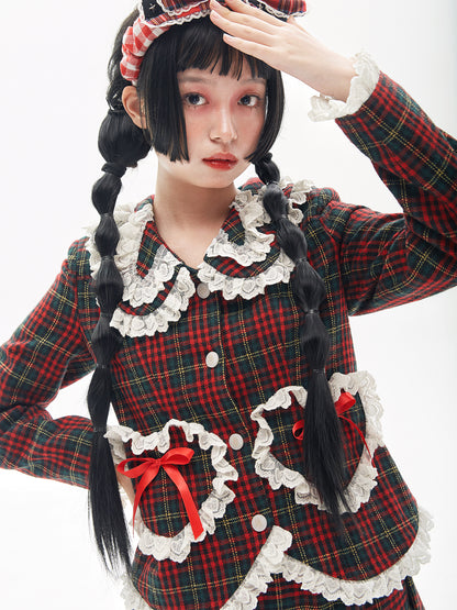 SOS MEME CLUB - Showa Retro Red Blazer jacket SOS MEME CLUB