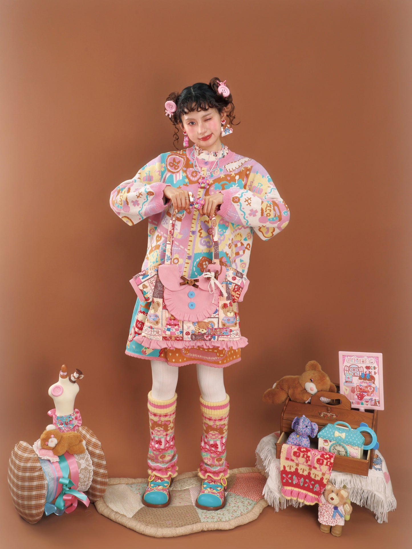LutraJump - Kawaii Patchwork Quilted Bag bag Lutra Jump