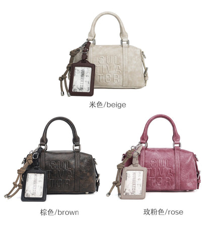 Cultivator - Vintage Colorblock Boston Shoulder Bag bag Cultivator
