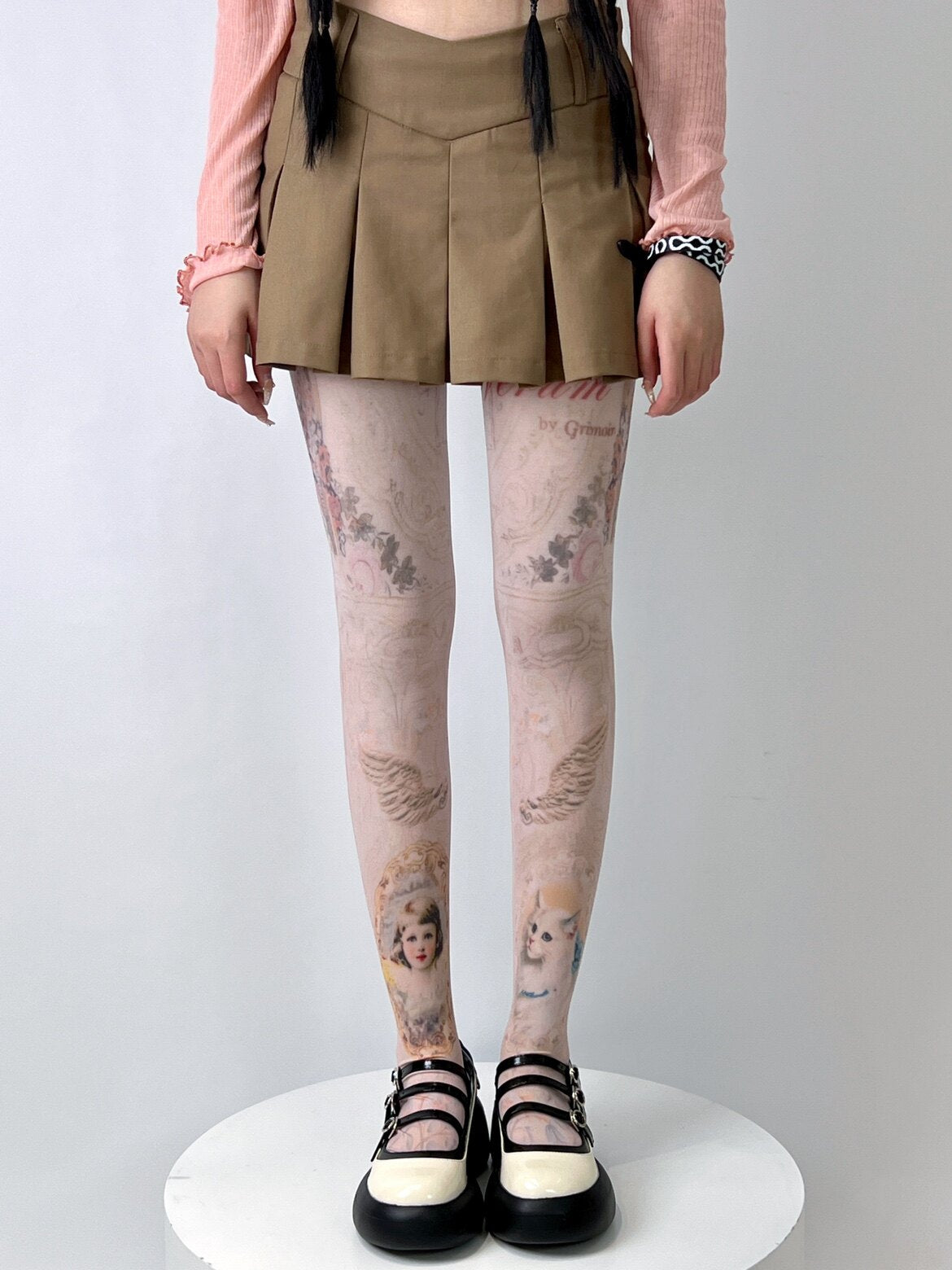 Hot BonBon - Girl Cat Print Tights tights Hot BonBon