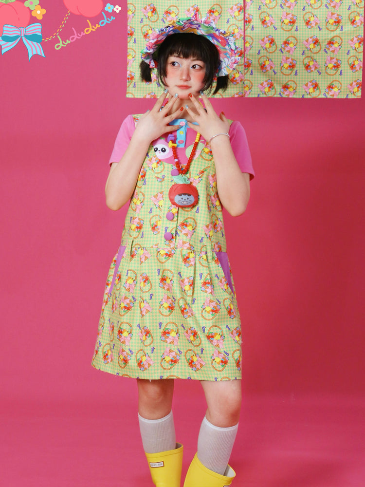 Kawaii Suspender Dress – Fruit Basket Print dress LULULULU