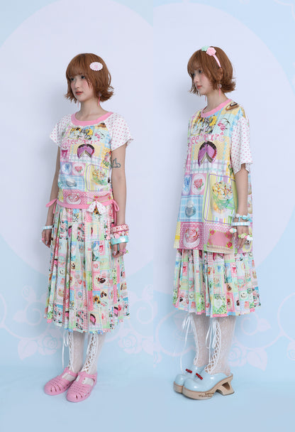 frufru - Cute Cake Print Cotton Tee tshirt frufru