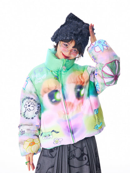 sillysis - Multicolor Quilted Down Jacket coat sillysis