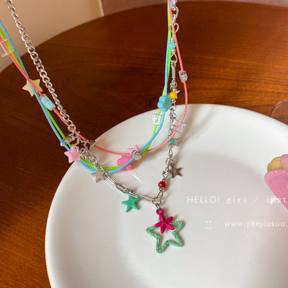 Dopamine Color Star Choker Necklace necklace GIRL INSTITUTE