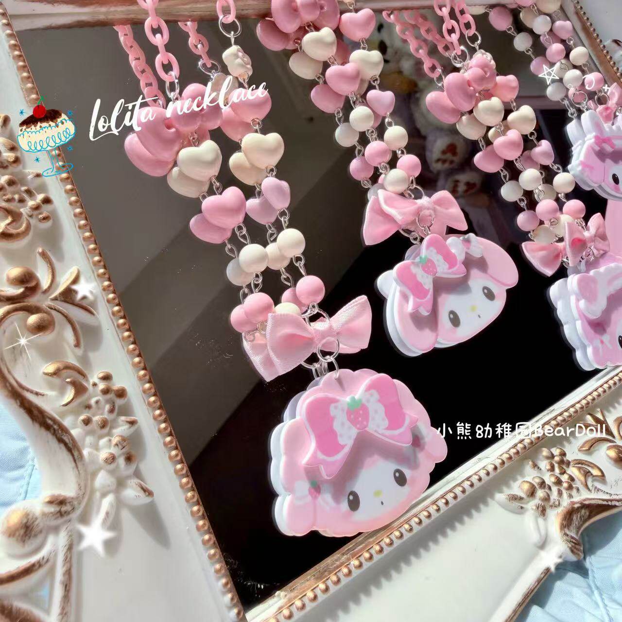 Bear Doll - My Melody Beaded Necklace necklace Bear Doll