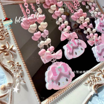 Bear Doll - My Melody Beaded Necklace necklace Bear Doll