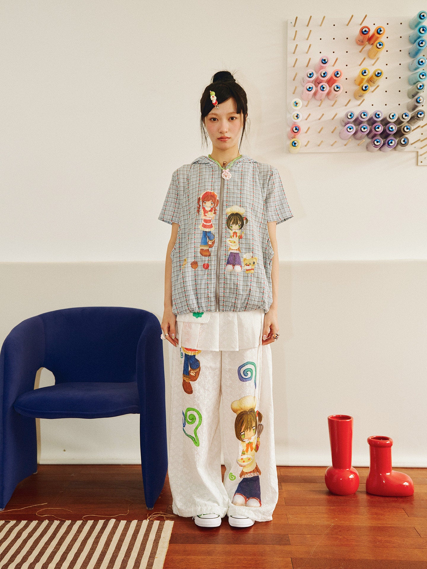 Have a Meal - Embroidered Skirt Pants pants have a meal