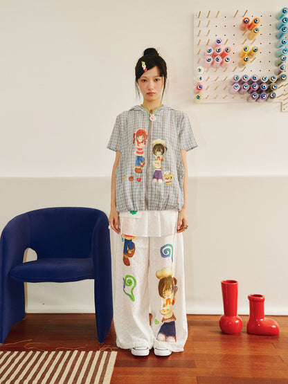 Have a Meal - Embroidered Skirt Pants pants have a meal