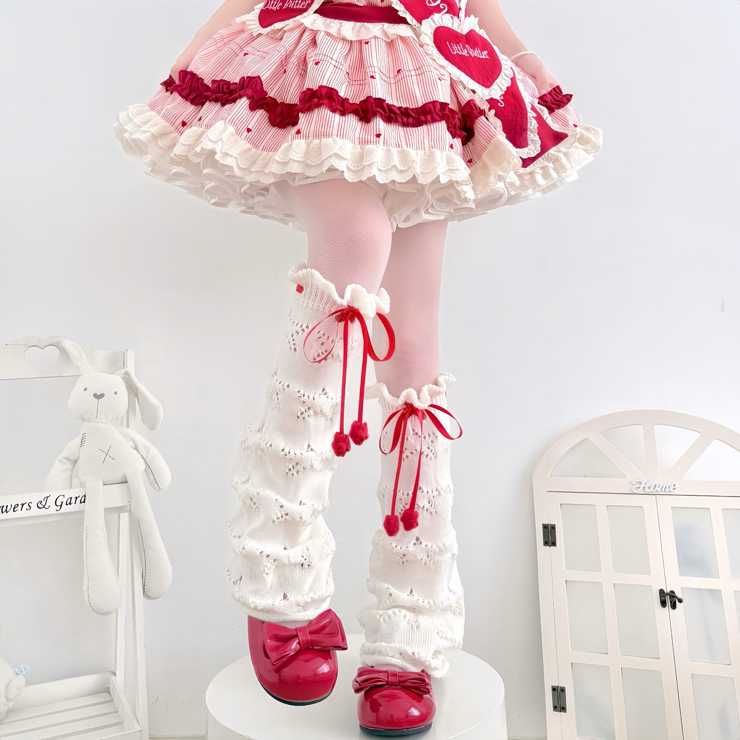 2 Bear - Bow Star Flared Leg Warmers leg warmmers 2 bears