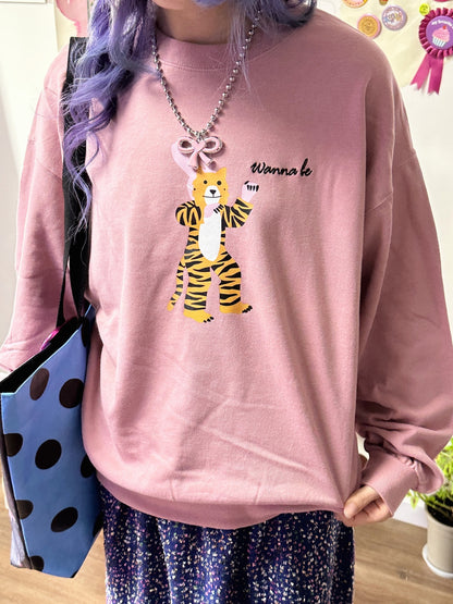 bunnybunnygun - Harajuku Cartoon Print Crewneck Sweatshirt sweatshirt bunnybunnygun
