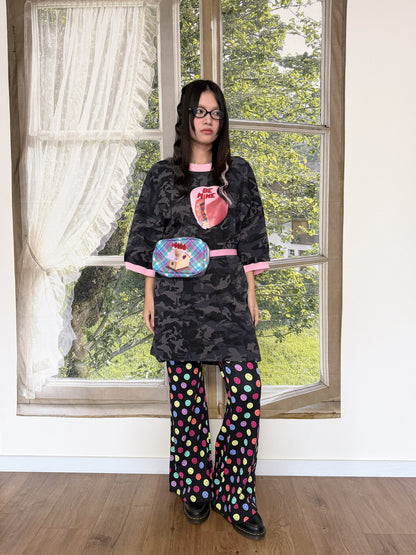 bunnybunnygun - Black Camo Oversize Tee Dress dress bunnybunnygun