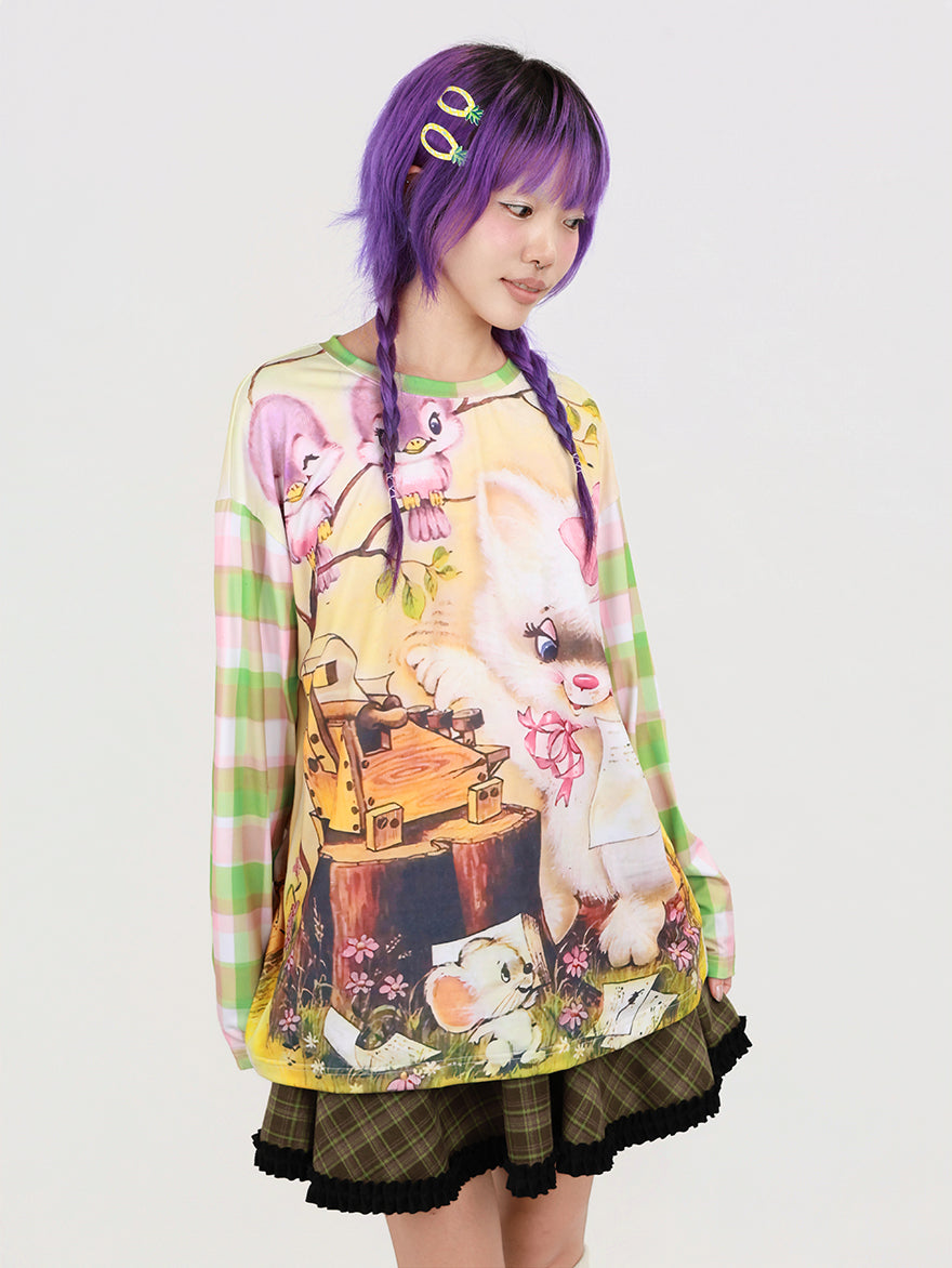 Nihon Kids - Vintage Garden Cat Top shirt NIHON KIDS
