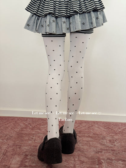 LET ME SEE - Y2K Graffiti Cartoon Tights tights let me see