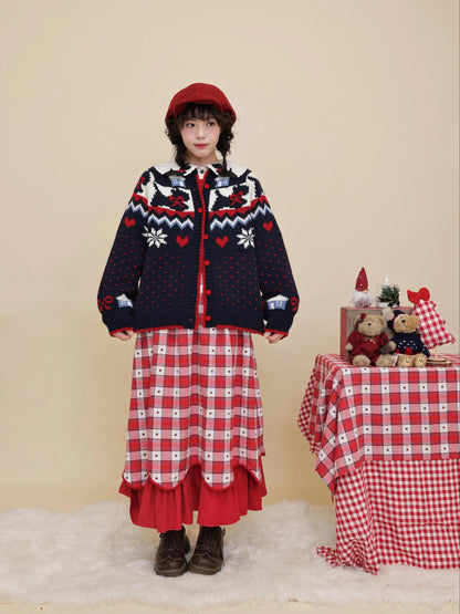 SemenCoicis - Vintage Heart Jacquard Dress dress SemenCoicis