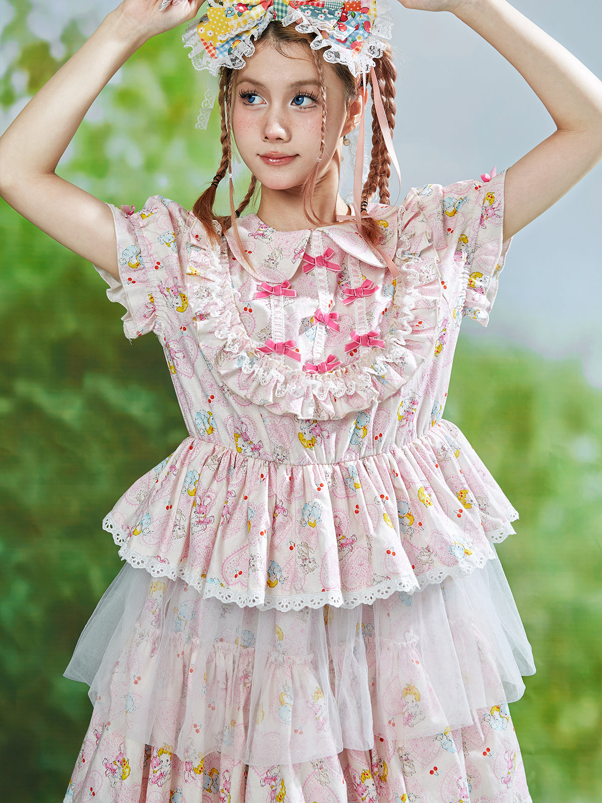 SOS MEME CLUB – Showa Retro Pink Kawaii Dress dress SOS MEME CLUB