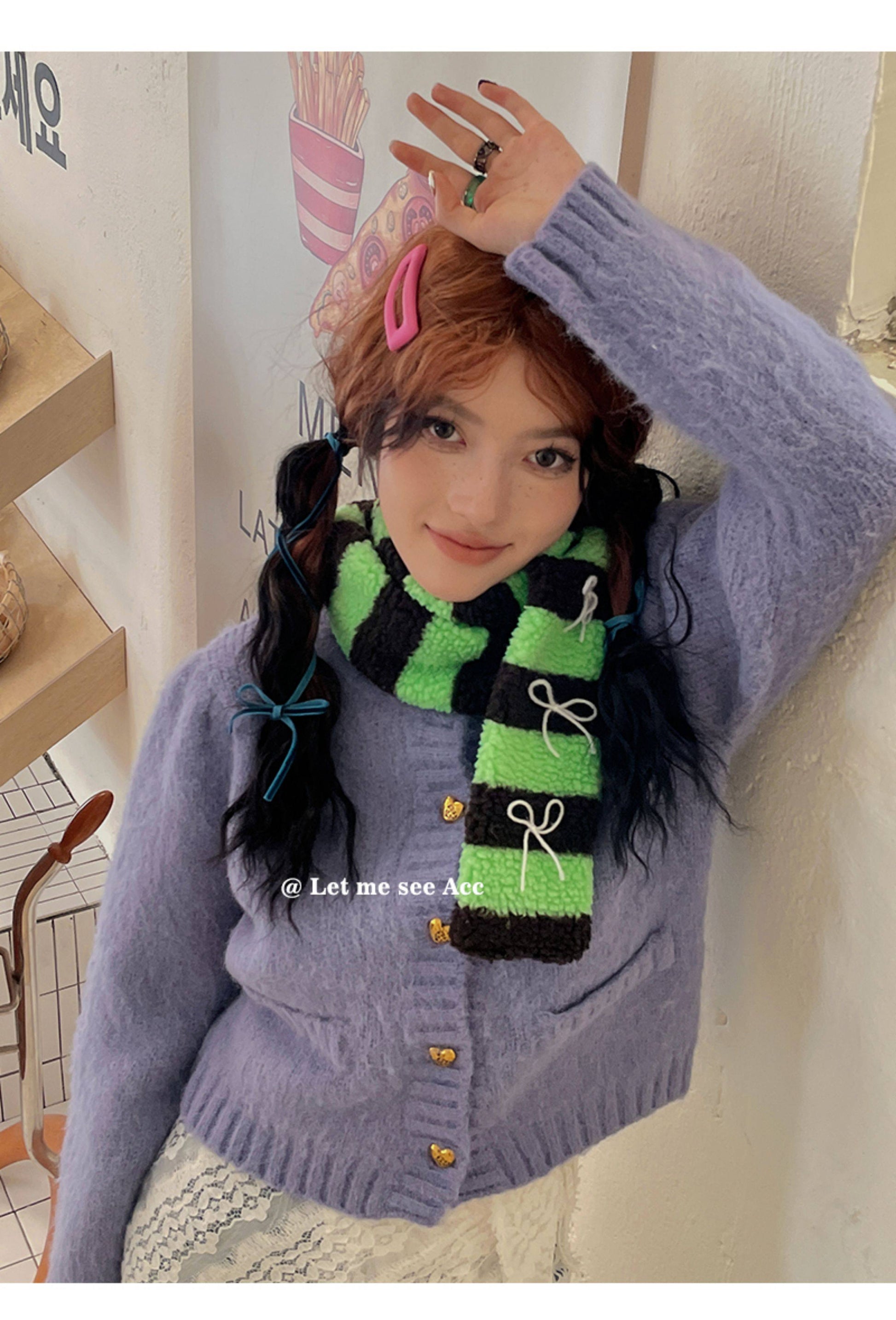 LET ME SEE - Kawaii Colorblock Lamb Scarf scarf let me see
