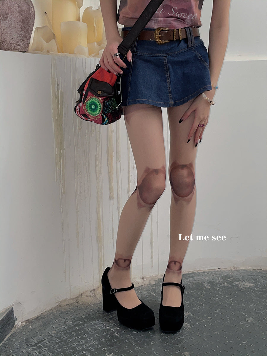 LET ME SEE - Kawaii Doll Joint Style Sheer Pantyhose tights let me see