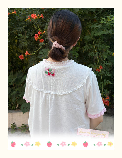 Little Berry - Kawaii Strawberry Basket Layered Dress dress Little Berry