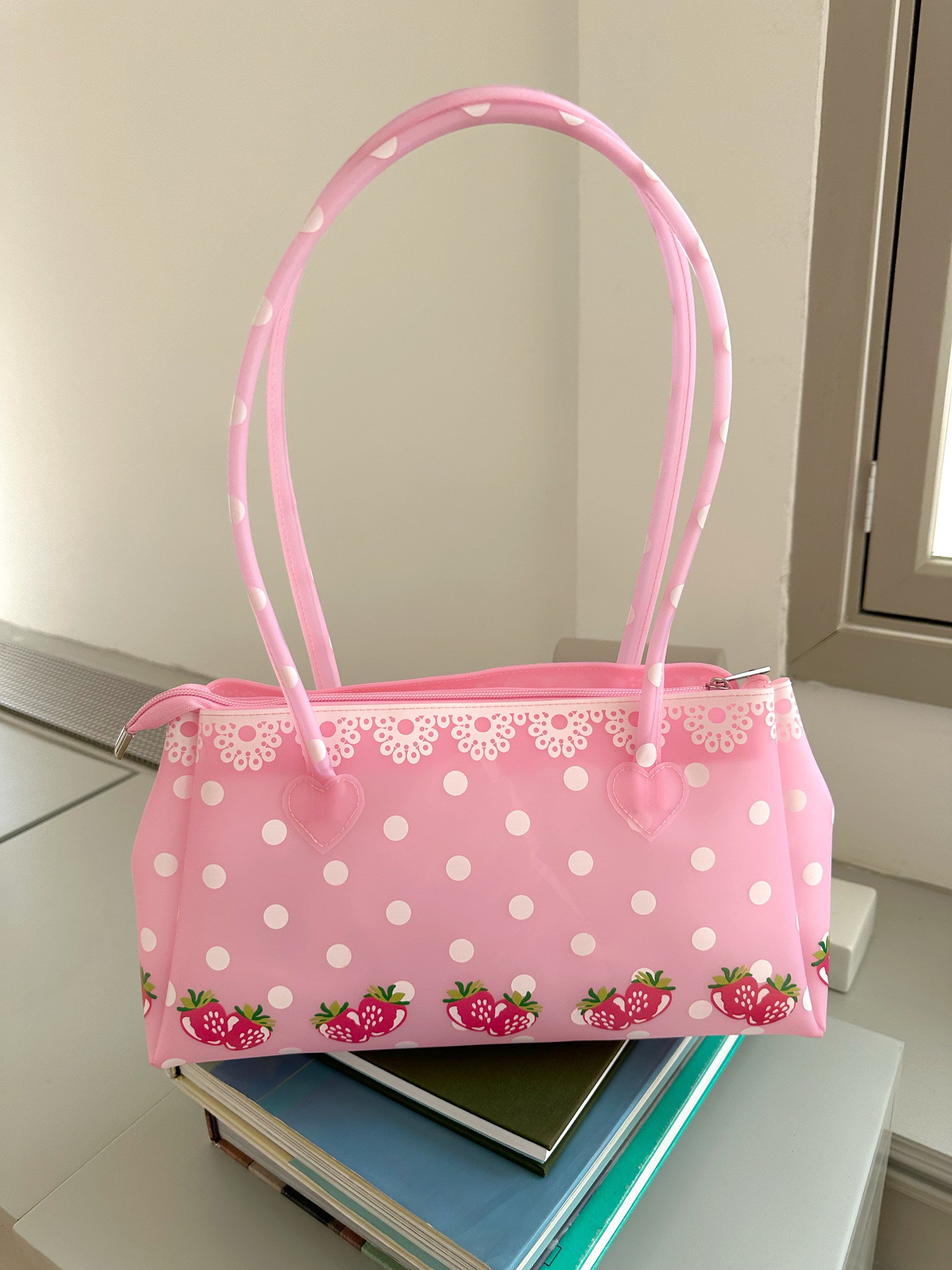 FRUITS - Strawberry Pink Jelly Bag | Kawaii Y2K Shoulder Handbag bag Fruits
