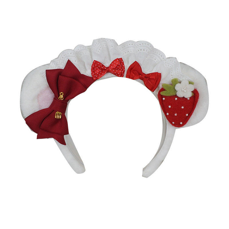 Maojiang - Strawberry Bear Ear Headband