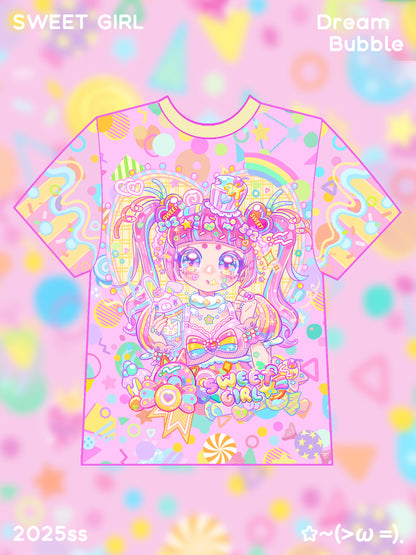 Dream Bubble - Decora Kei T-shirt Pink Candy Girl T-shirt shirt Dream Bubble
