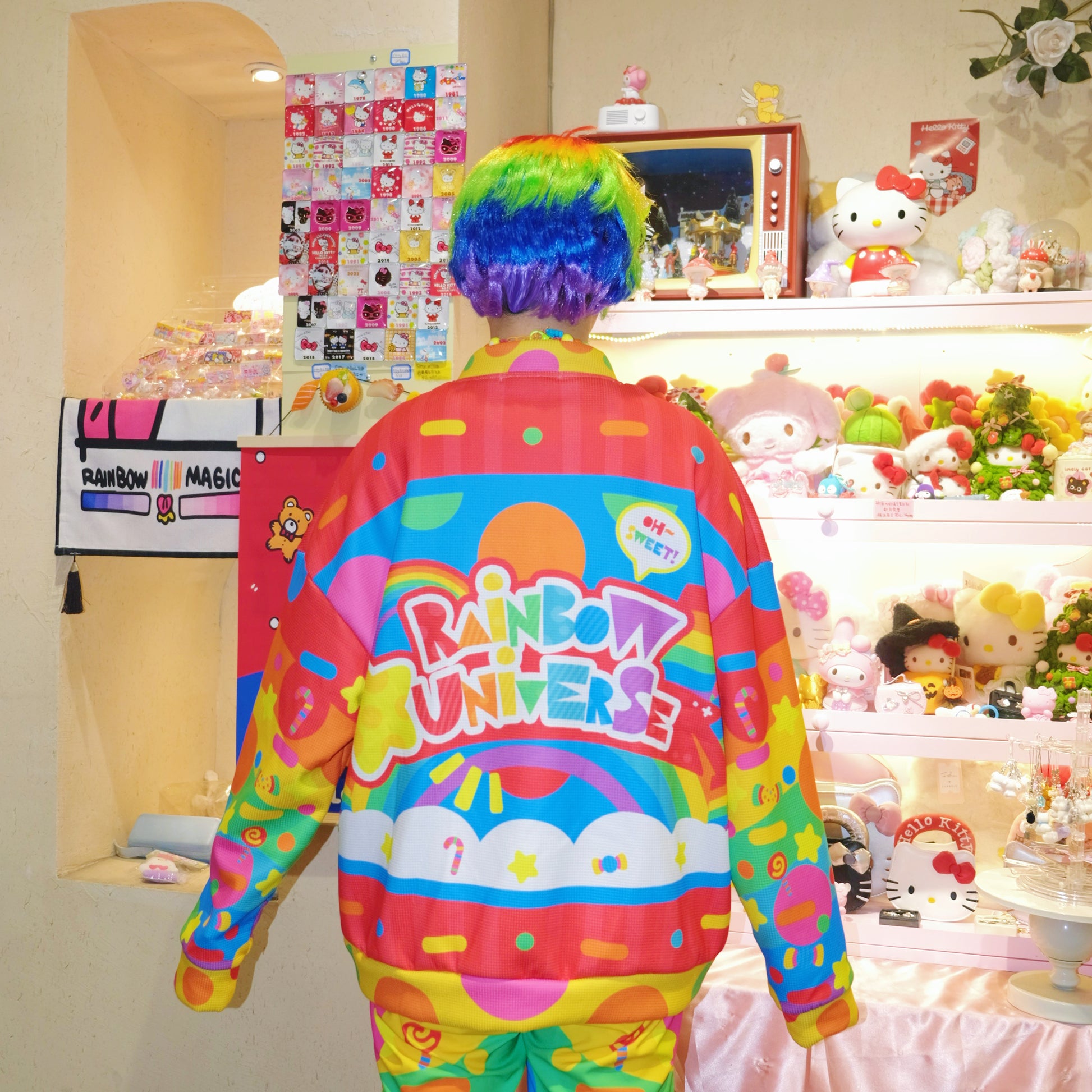 Rainbow Universe RUX - Decora Fleece Baseball Jacket jacket Rainbow Universe RUX