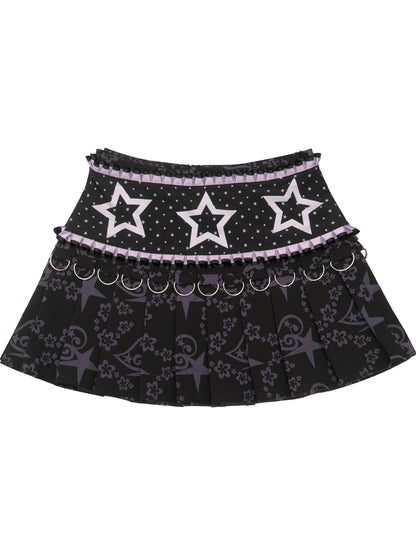 RustSet - Star Polka Dot Pleated Skirt skirt rustset