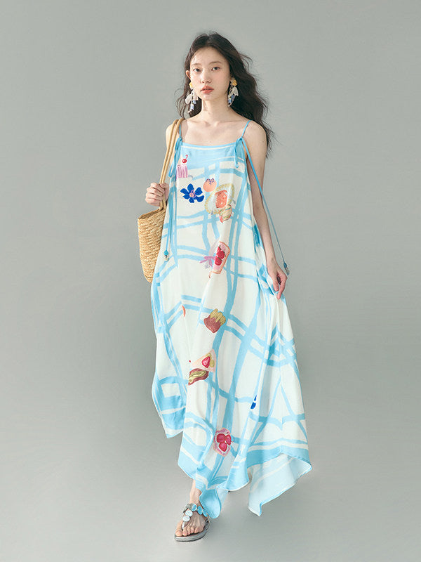 uare - Picnic Gingham Satin Slip Dress dress uare