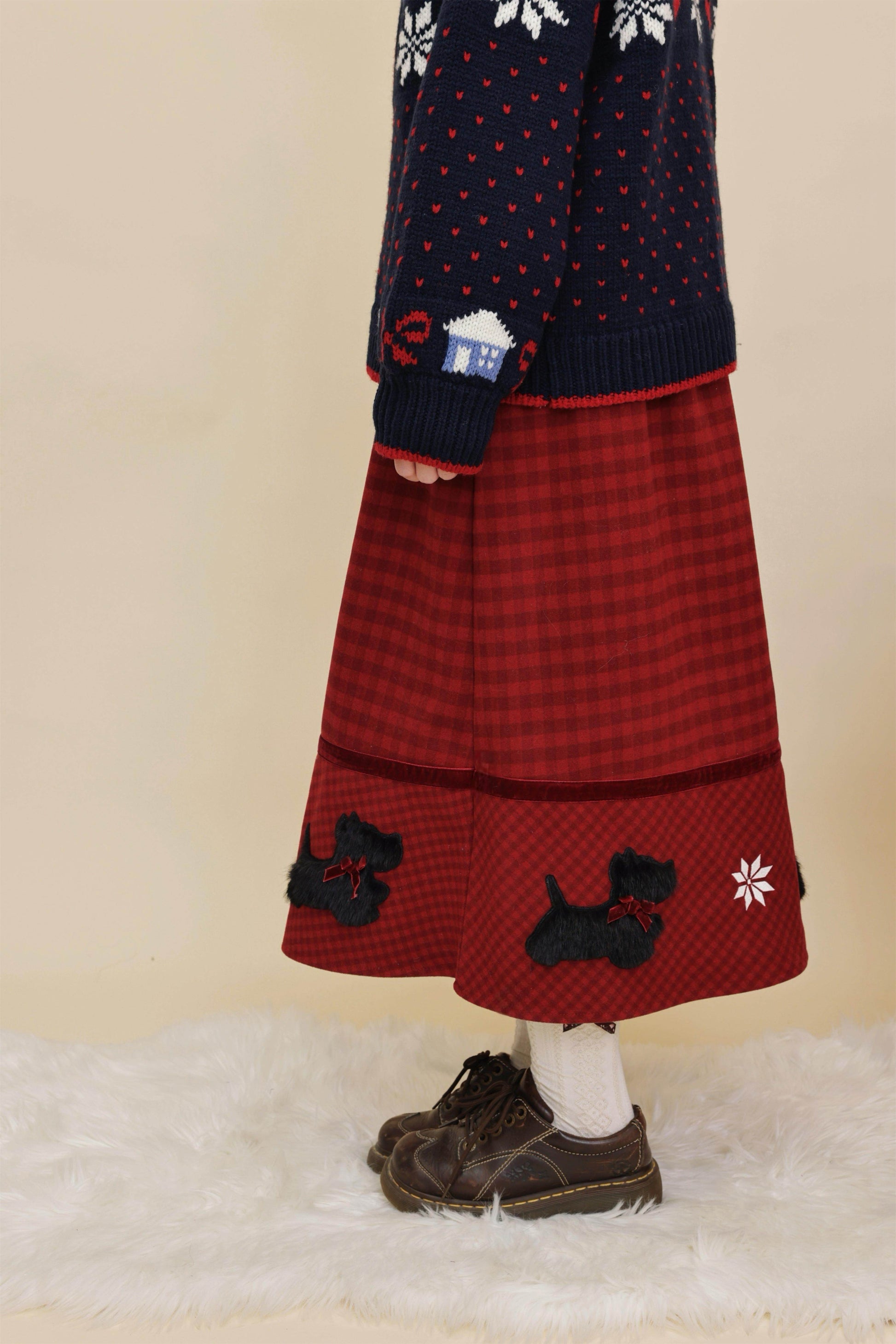 SemenCoicis - Kawaii Puppy Plaid Skirt skirt SemenCoicis
